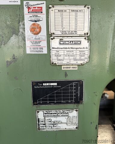 Exzenterpresse Weingarten ER80