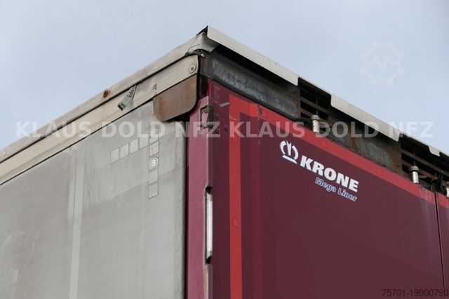 Open semitrailer with tarp KRONE Pritsche Plane XL MegaLiner BWP Edscha Bordwände
