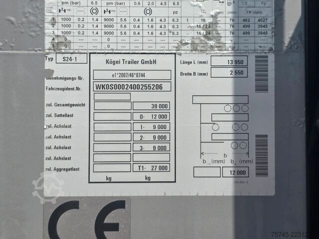 Beverage semitrailer KÖGEL SN 24 **GETRÄNKE*SAF*LIFT*SCHNELLADESYSTEM*