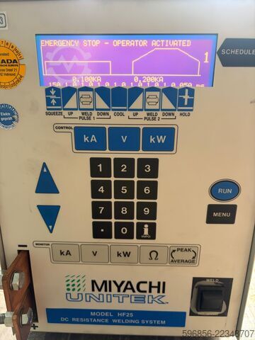 Miyachi Unitek HF25 – Controller for resistance welder DC 380–400 V Miyachi Unitek HF25 – Sterownik do zgrzewarki oporowej DC 380–400 V Miyachi Unitek HF25 – Sterownik do zgrzewarki oporowej DC 380–400 V
