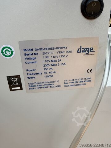 DAGE Serie 4000 PXY – Verbindungsfestigkeitstester (Bond Tester) / Scher- & Zugtester (Shear & Pull  DAGE Series 4000 PXY – tester wytrzymałości połączeń Bond Tester / Shear & Pull Tester DAGE Series 4000 PXY – tester wytrzymałości połączeń Bond Tester / Shear & Pull Tester