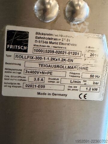 Ausrollmaschine Fritsch Rollfix- 300