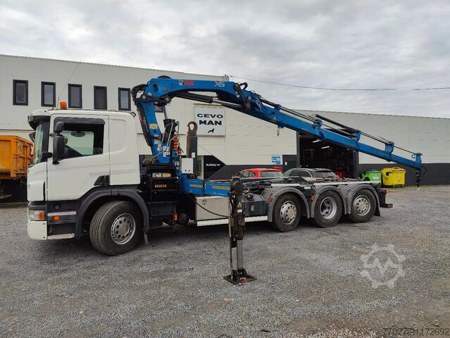 Hakenarmsystem Scania P360 8x2 Tridem container Crane HIAB 244