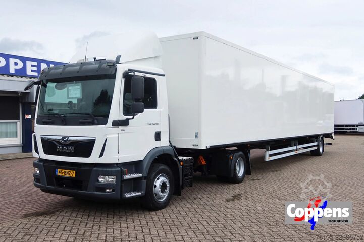 Standard tractor MAN TGM 15.290 Trekker + Heiwo city trailer geisole...