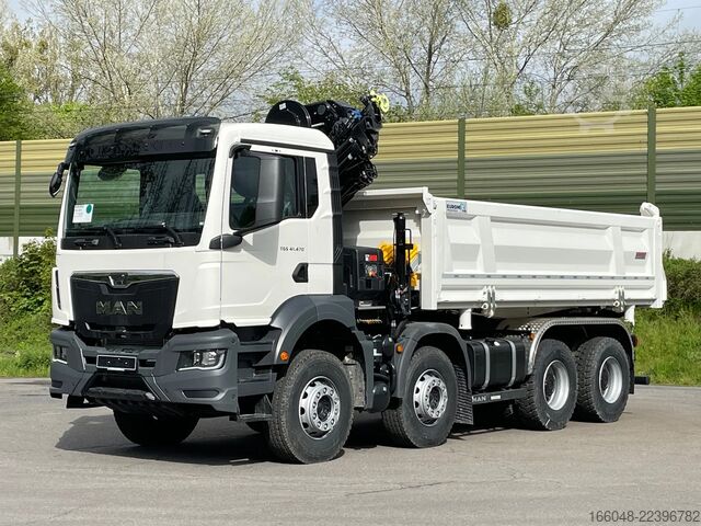 Tipper with crane MAN TGS 41.480 TGS 41.480 8x4/Euro6e Euromix Kipper...