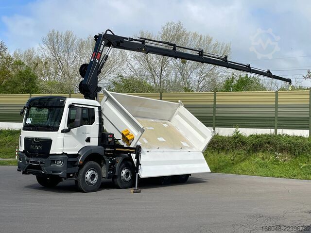 Tipper with crane MAN TGS 41.480 TGS 41.480 8x4/Euro6e Euromix Kipper...