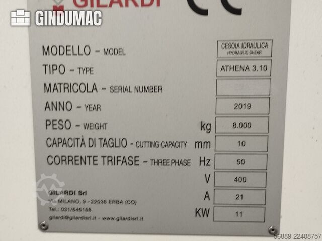 GILARDI ATHENA 3.10 GILARDI ATHENA 3.10