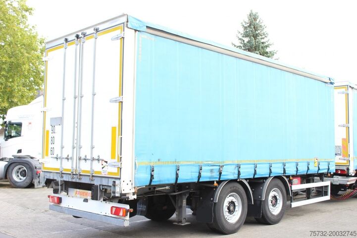 Open trailer with tarp Fruehauf Fruehauf 2-Achser SAF Edscha Alu Bordwände