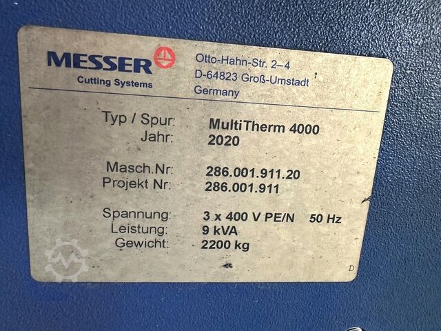 Laserschneidmaschine Messer MultiTherm 4000