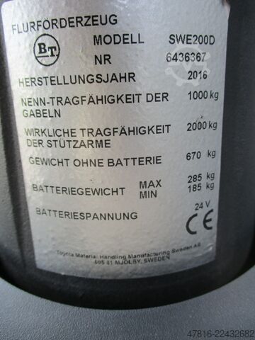 Hochhubwagen BT SWE200D