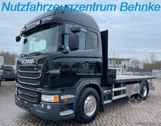 Flatbed truck SCANIA G 480 Pritsche/ AC/ Retarder/ Navi/ Standhzg.