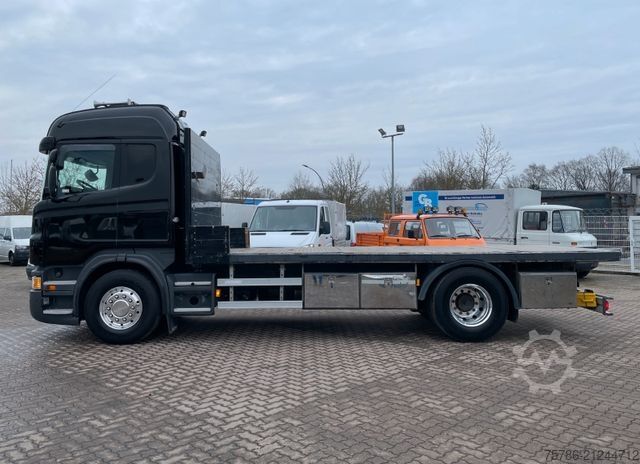 Flatbed truck SCANIA G 480 Pritsche/ AC/ Retarder/ Navi/ Standhzg.