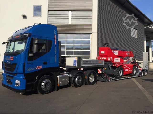 Tieflader-Sattelauflieger EBERT TLS 43 ATV / Tele / 30,5to Nutzlast