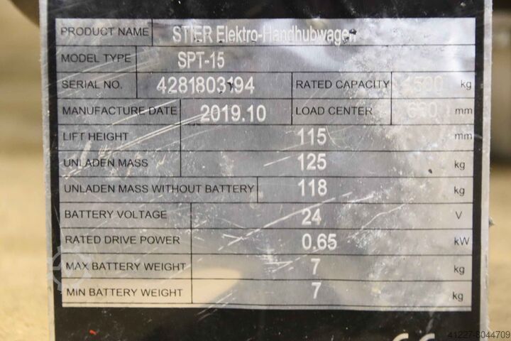 Deichsel komplett mit Antrieb Stier SPT-15