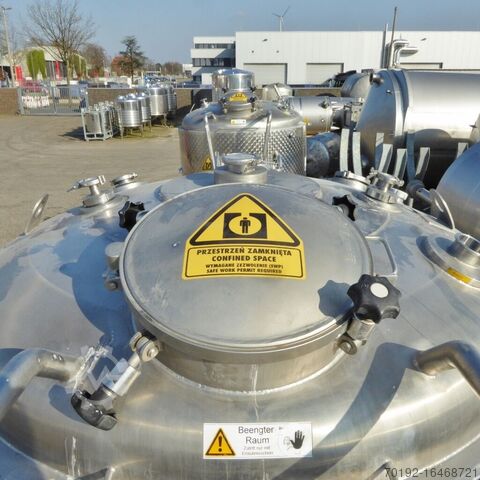 2700 Liter heiz-/kühlbarer Druckbehälter aus V4A