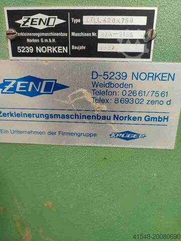 Wood shredder Zeno 420 x 750
