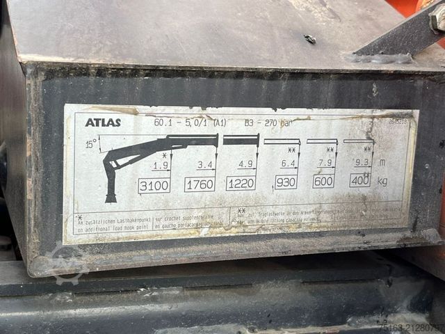 Flatbed truck MAN L2000 14.224 LAK 4x4 Pritsche Kran Atlaskran+Fun