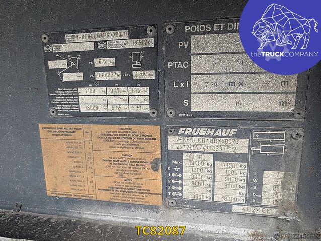 Sliding tarpaulins Fruehauf PLSC