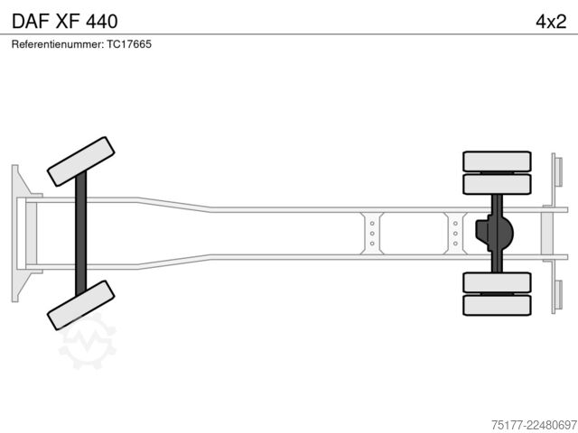 Chassis with cab DAF XF 440