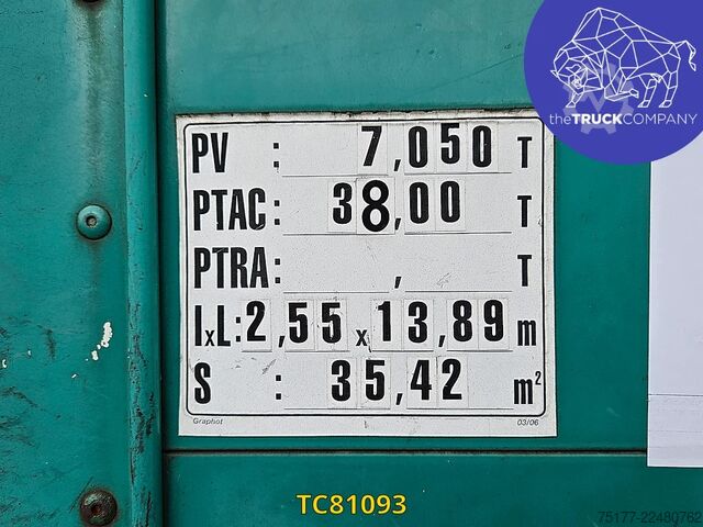 Sliding tarpaulins Schmitz Cargobull 