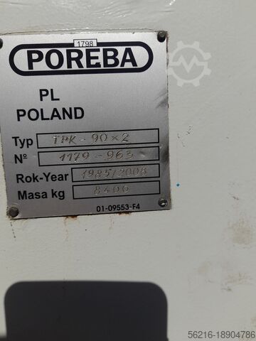 Zentraldrehbank PORĘBA TPK 90 x 4000