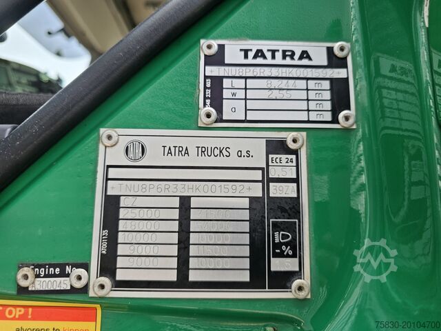 Tipper with crane DAF TATRA 6X6 / T158/II  / 2 SIDE TIPPER - HMF Z CRANE