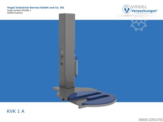 Semi-automatic pallet wrapper KVK 1A mit Ausschnitt für Hubwagen- elektromagnetischer Bremse