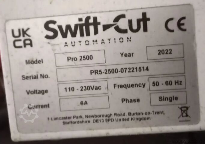 Swift-Cut PRO 2500 MK5 CNC + Hypertherm Swift-Cut Pro 2500