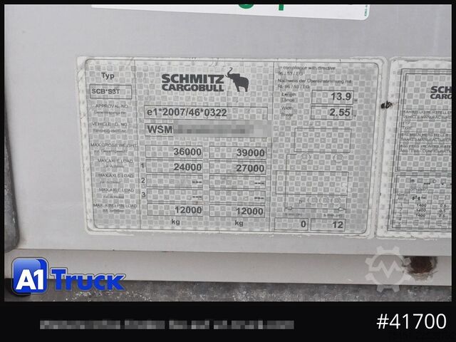 Auflieger mit Pritsche & Plane SCHMITZ Speed Curtain, Lift 455/40 R 22.5, Hubdach,