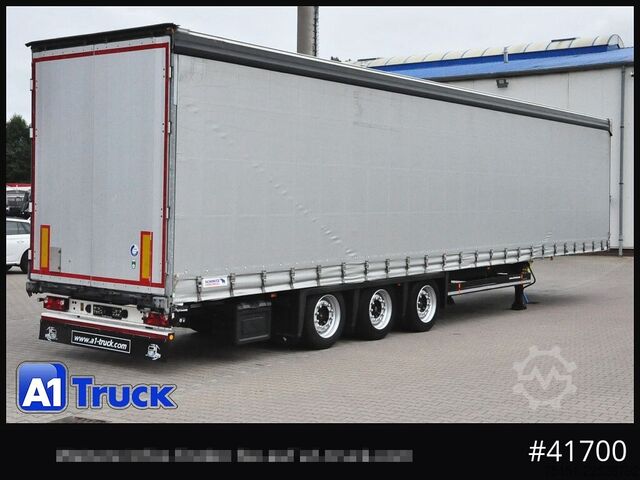 Auflieger mit Pritsche & Plane SCHMITZ Speed Curtain, Lift 455/40 R 22.5, Hubdach,