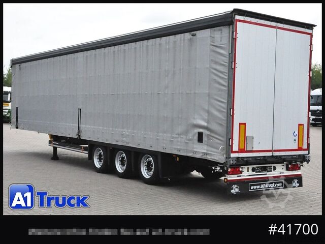 Auflieger mit Pritsche & Plane SCHMITZ Speed Curtain, Lift 455/40 R 22.5, Hubdach,