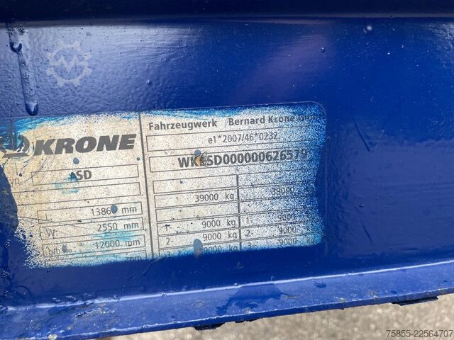 Volume transport Krone Mega Mega / Volume / BPW Axles / Drumbrakes