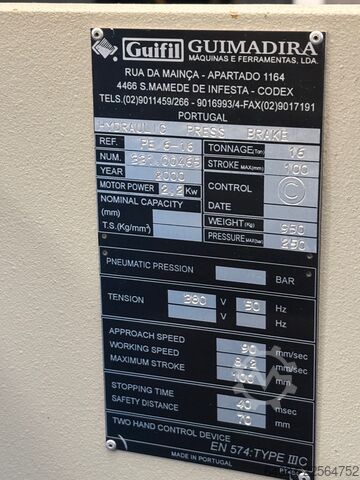 Press brake GUIFIL PE6-16