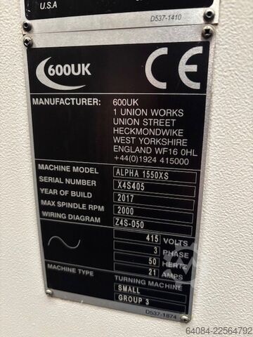 CNC lathe Harrison Alpha 1550 XS