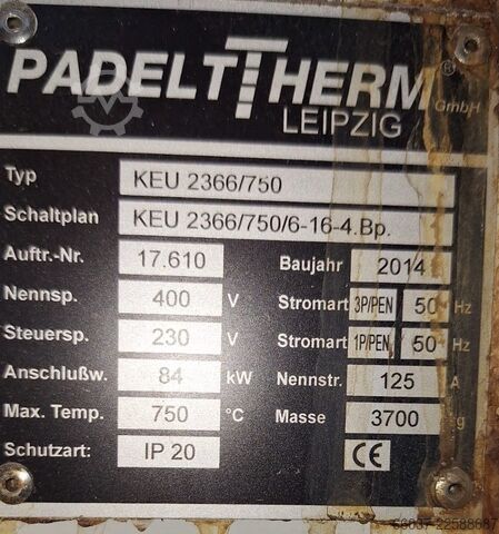 Chamber circulation furnace Padelttherm KEU 2366/750