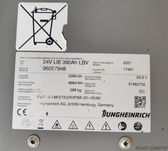 Elektrische Niederhubwagen Jungheinrich ERE 225 Lion 2400mm/ 2021y