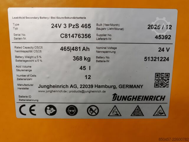 Elektrische Niederhubwagen Jungheinrich ERE 225 batt2025/ 2t