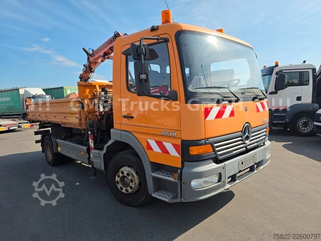 Kipper LKW MERCEDES-BENZ Atego 1218 / Kipper+Kran / load 5,2ton / E3