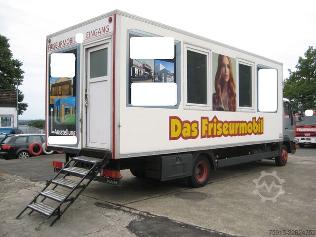 Custom body truck MAN 8.163 Friseurmobil 4 Arbeitsplätze *TÜV 08-2027*