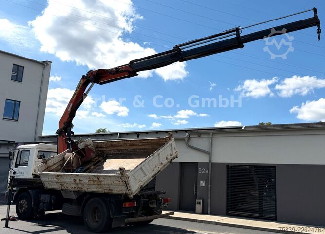 Dreiseitenkipper LKW MAN FE 280, PK 12.502, Funk, Greifer