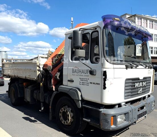Dreiseitenkipper LKW MAN FE 280, PK 12.502, Funk, Greifer