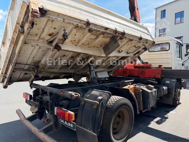 Dreiseitenkipper LKW MAN FE 280, PK 12.502, Funk, Greifer