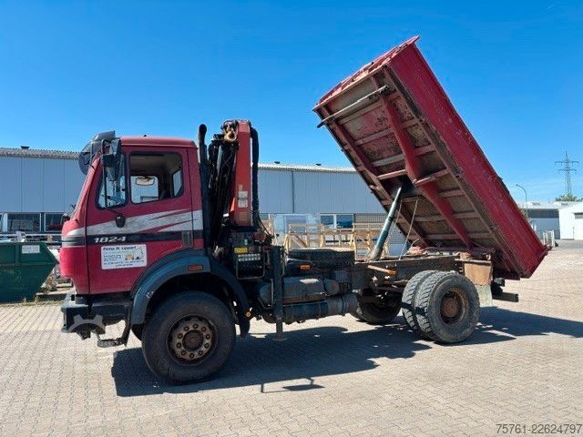 Kipper LKW MERCEDES-BENZ 1824 AK  Kipper Kran