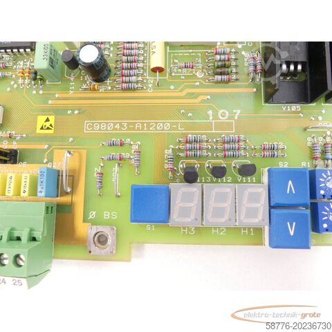 Component Siemens C98043-A1200-L 107 Steuerungskarte SN:Q69004