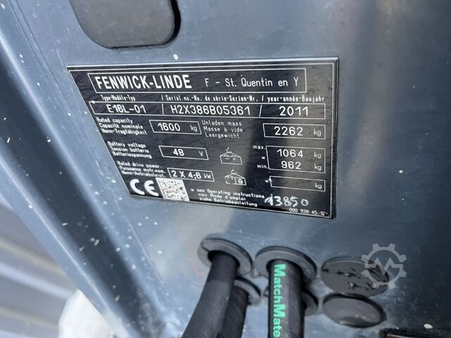 Electric 3-wheel forklift Linde E16L-02