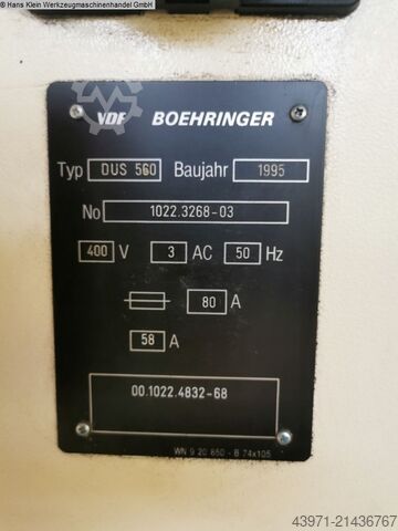 Lathe - cycle controled VDF-BOEHRINGER DUS 560