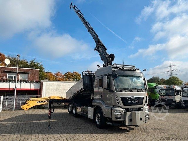 Truck mounted crane MAN 28.500 TGS 3Skipper + Fassi 395 Kran+Greifer 6x2