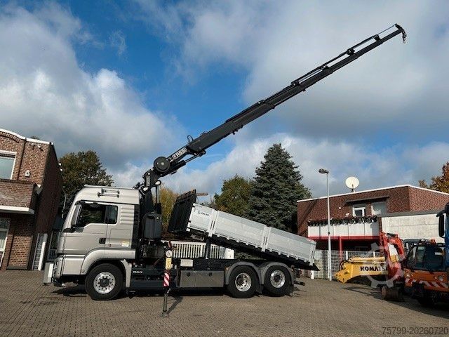 Autokran MAN 28.500 TGS 3Skipper + Fassi 395 Kran+Greifer 6x2
