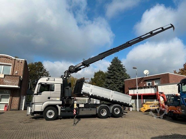 Autokran MAN 28.500 TGS 3Skipper + Fassi 395 Kran+Greifer 6x2