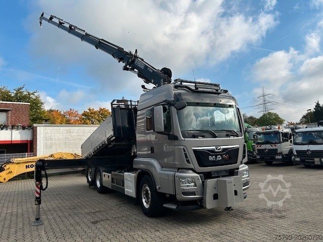 Autokran MAN 28.500 TGS 3Skipper + Fassi 395 Kran+Greifer 6x2